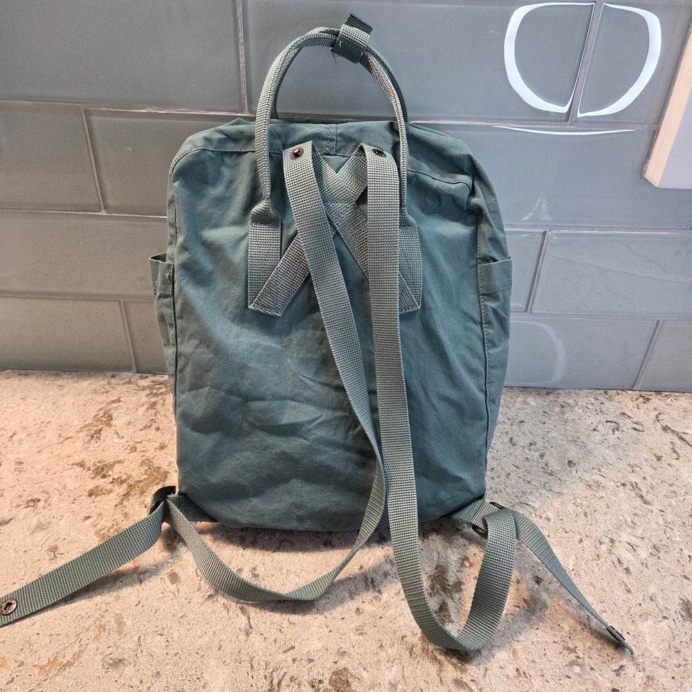 Fjallraven Kanken Classic Backpack Slate Blue Sage Green Everyday Bag Functional - Picture 14 of 16